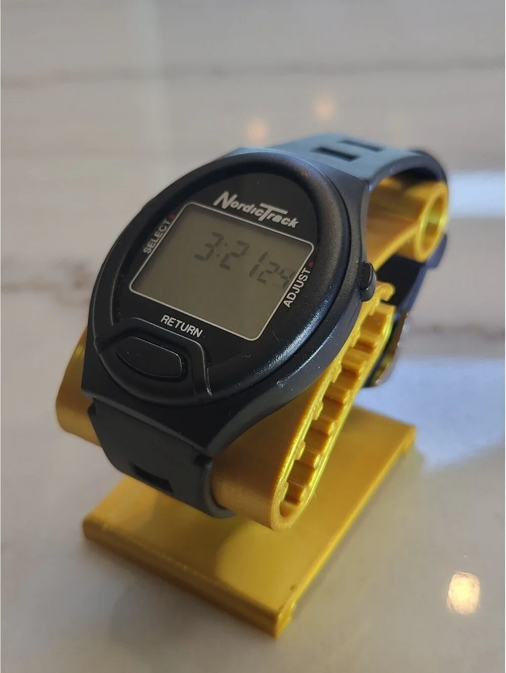 Nordic Track 911 Digital Watch Quartz Black Rubber Band WR New Bat Works Great